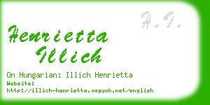 henrietta illich business card